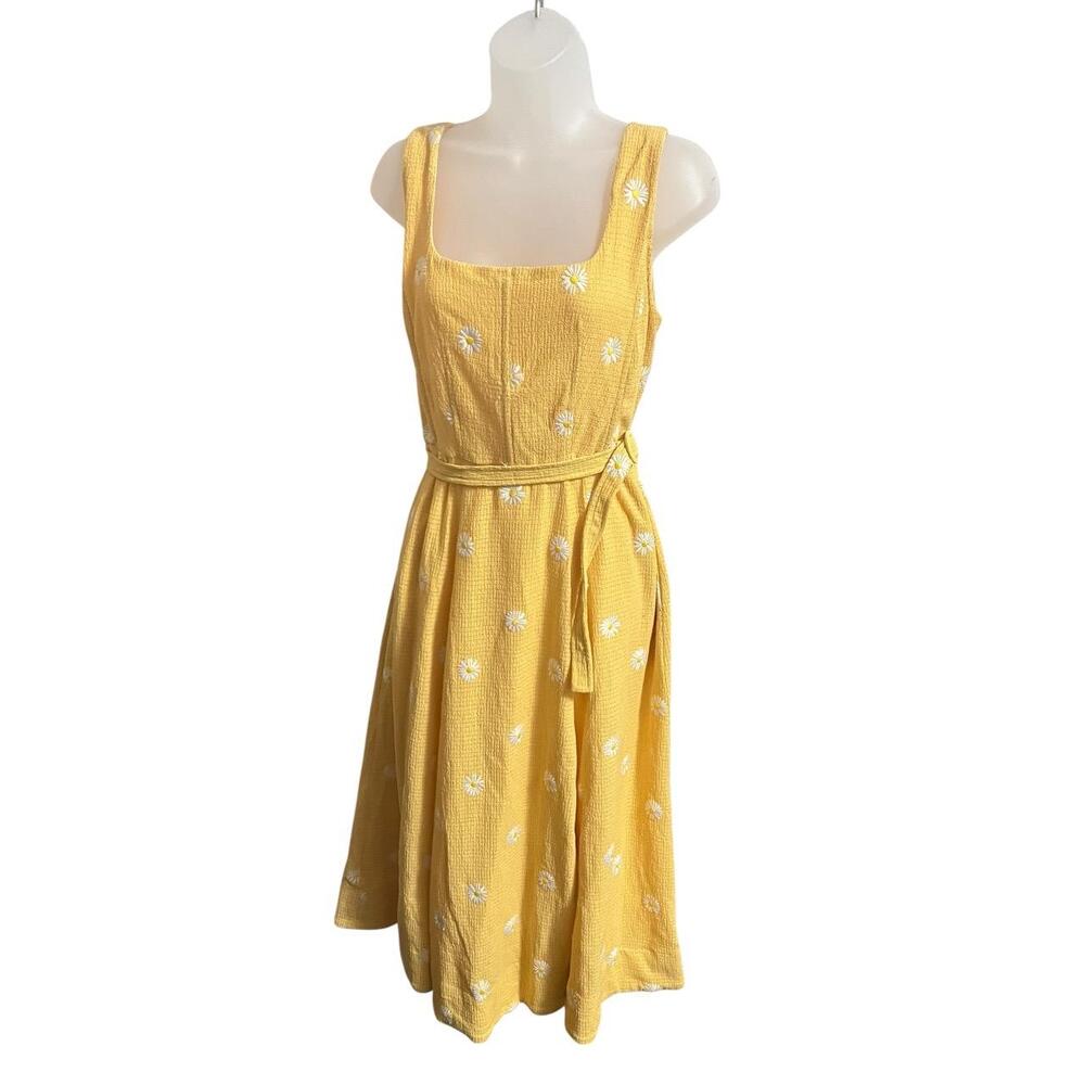 Taylor Yellow Floral Sleeveless Dress 8